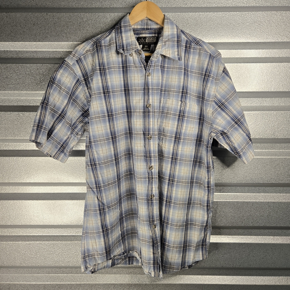 Canyon Guide Outfitters Button Down – Blue Plaid – Size 2X
